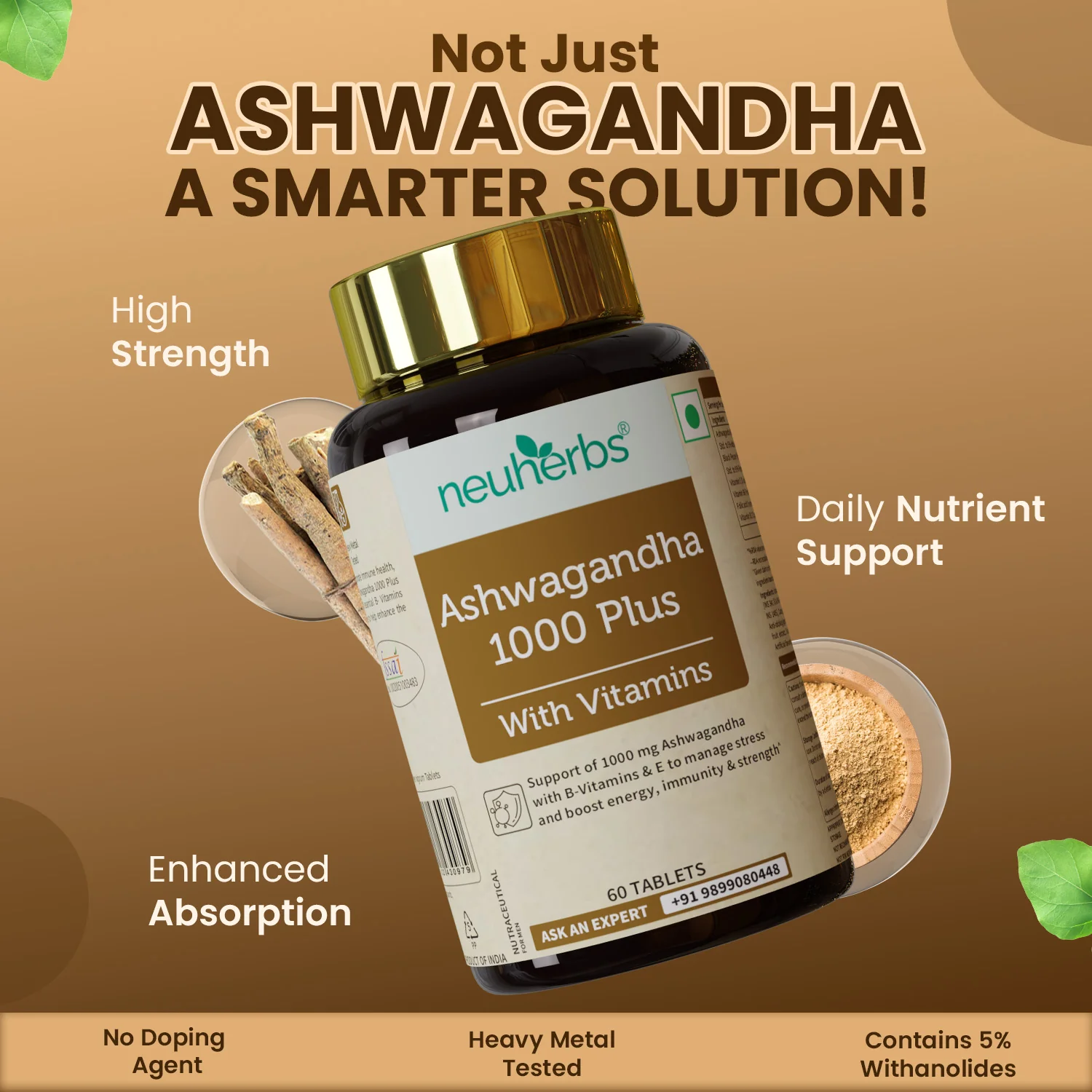 Ashwagandha 1000 Plus Tablets – Daily Lifestyle Support - Image 3