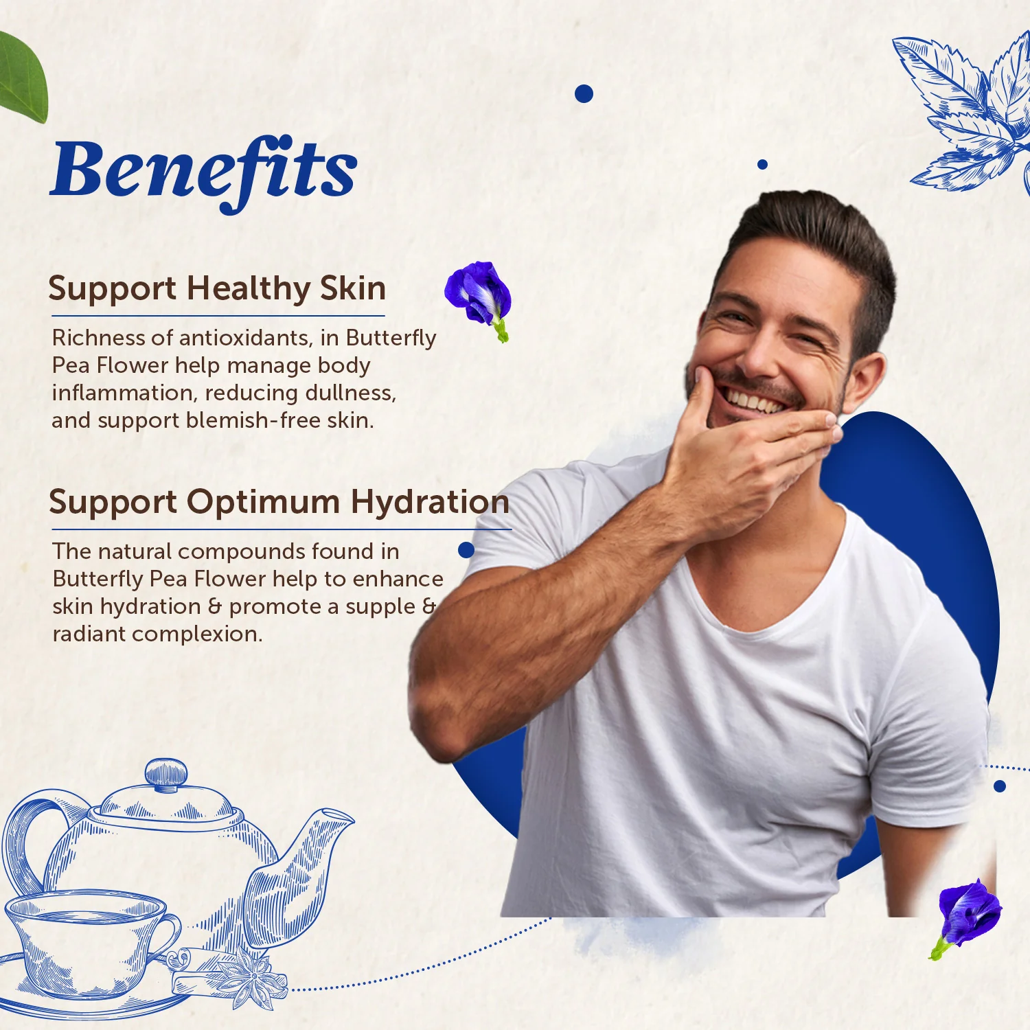 Butterfly Pea Flower Tea for Glowing Skin - 30gm - Image 3