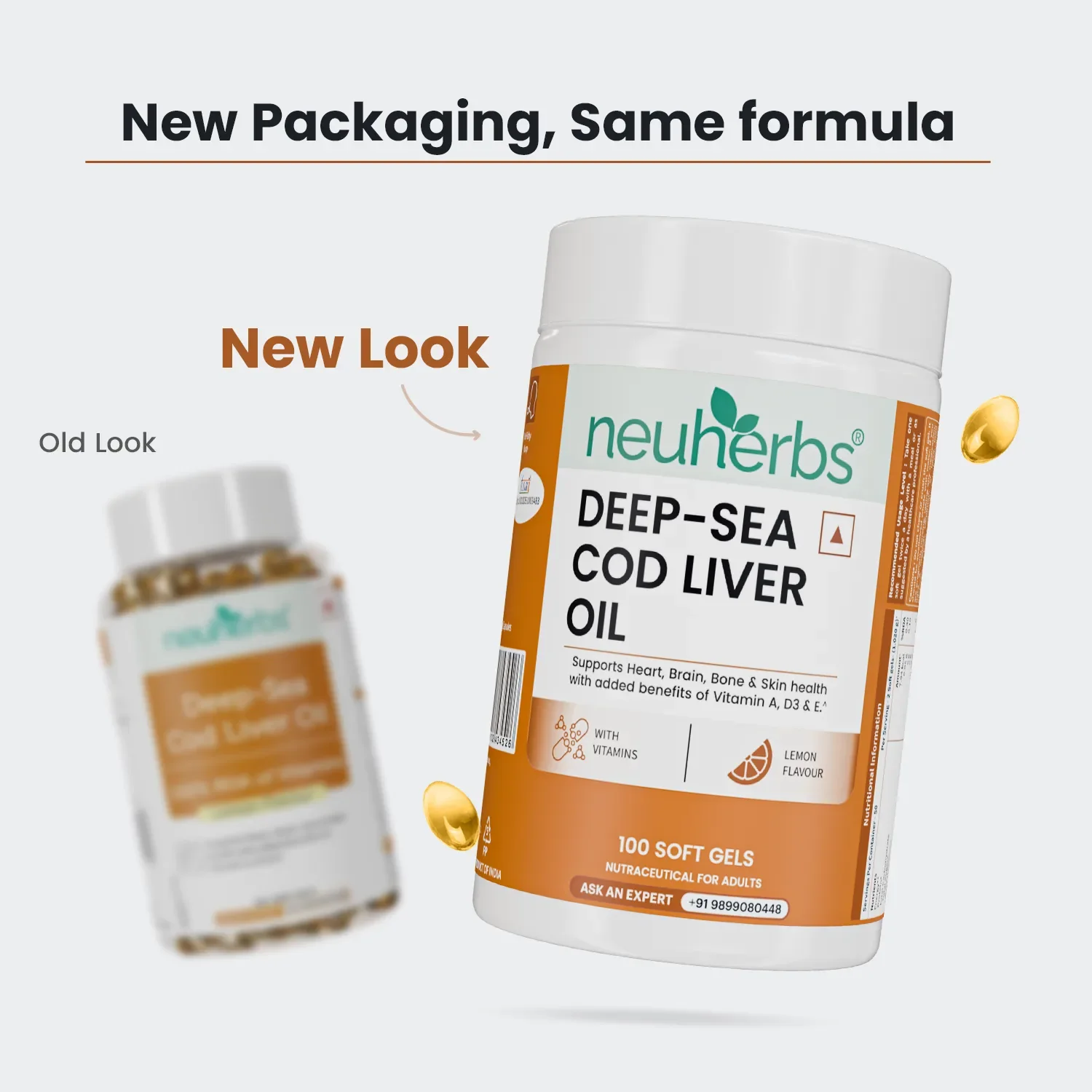 Deep Sea Cod Liver Oil Capsules for Heart & Brain - Image 6