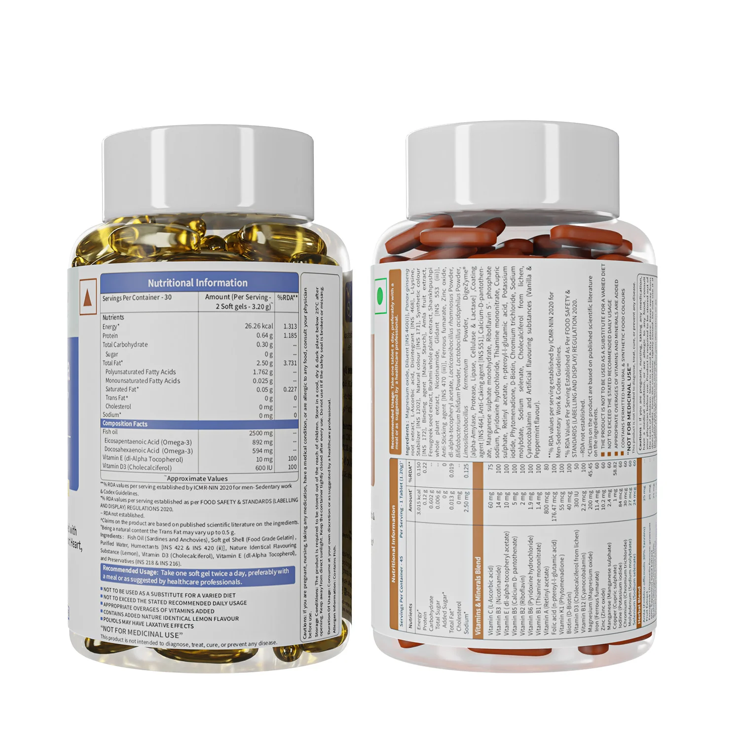 Deep-Sea Fish Oil 60 Softgels & True Vitamin Adults 50+ 60 Tablets Combo - Image 3