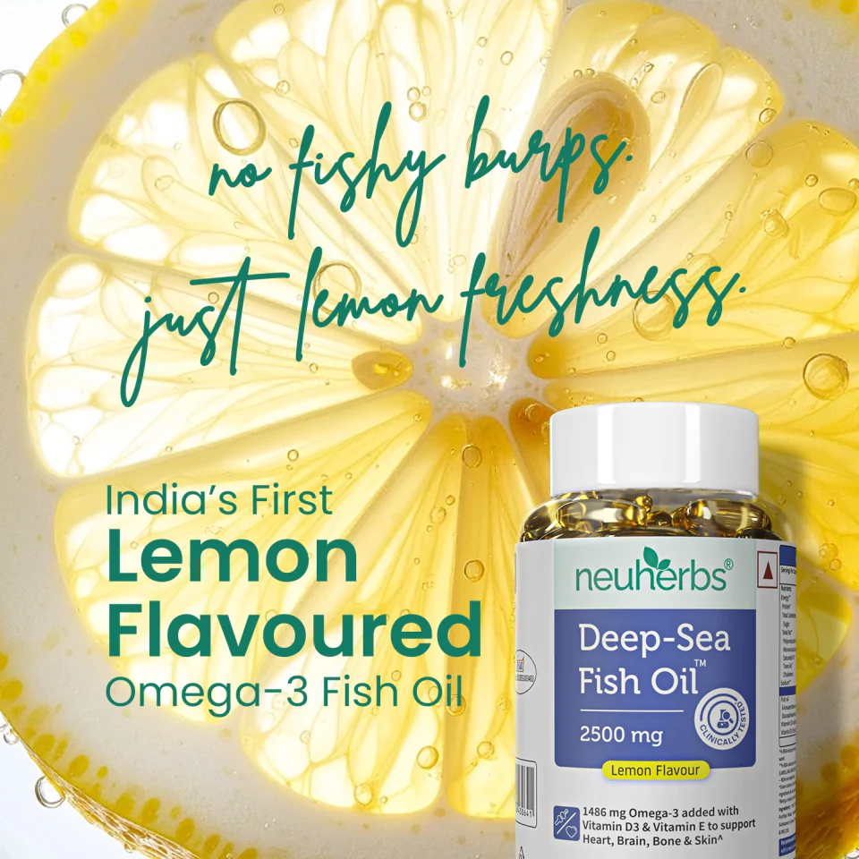 Deep Sea Fish Oil Capsules - 2500 mg Omega 3 (Lemon Flavored) - Image 3
