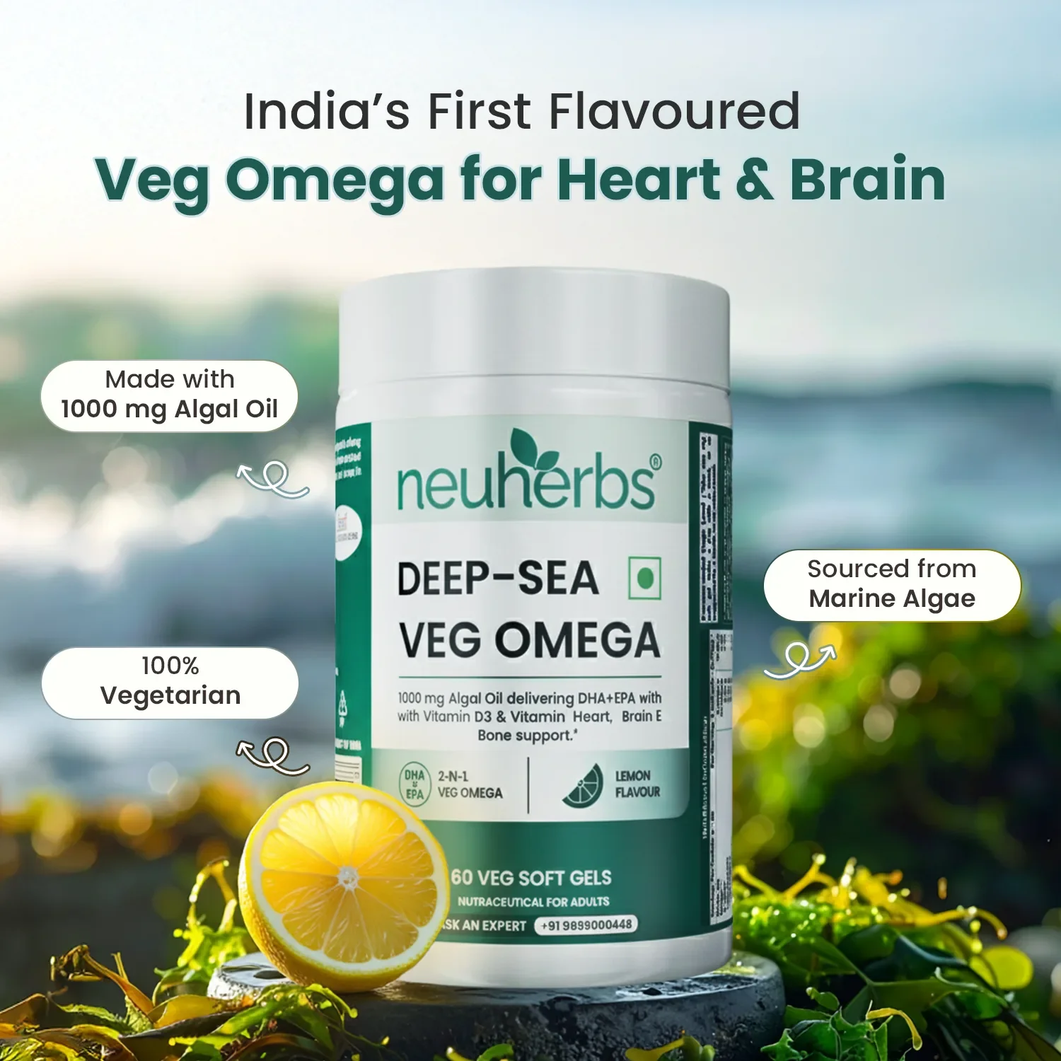 Neuherbs Deep-Sea Veg Omega | Algae Oil Capsules - Image 3