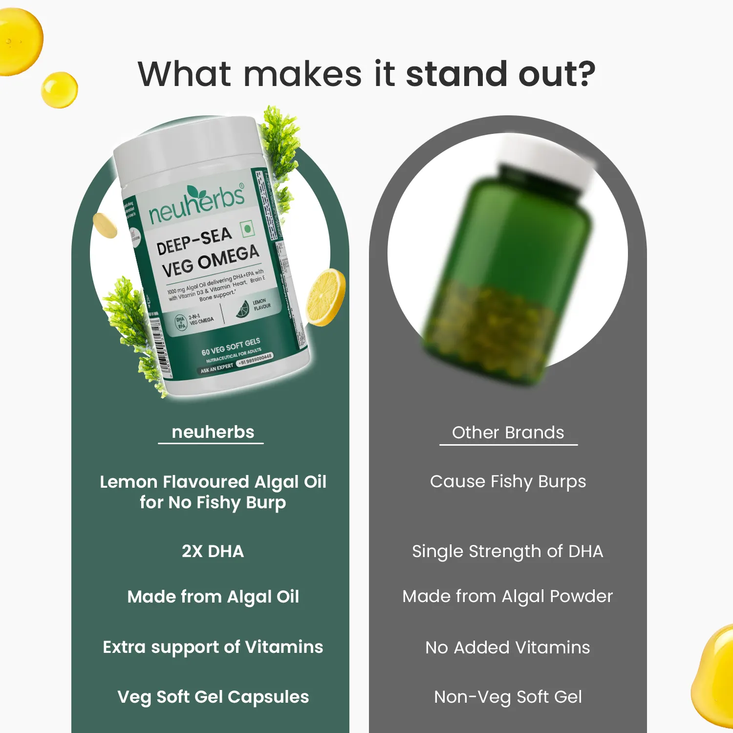 Neuherbs Deep-Sea Veg Omega | Algae Oil Capsules - Image 7