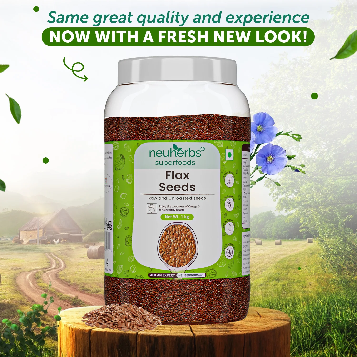 Raw Unroasted Flax Seeds naturally rich in Omega-3 fatty acids Helps in cholesterol levels, weight loss or management and strong Bones - Image 5