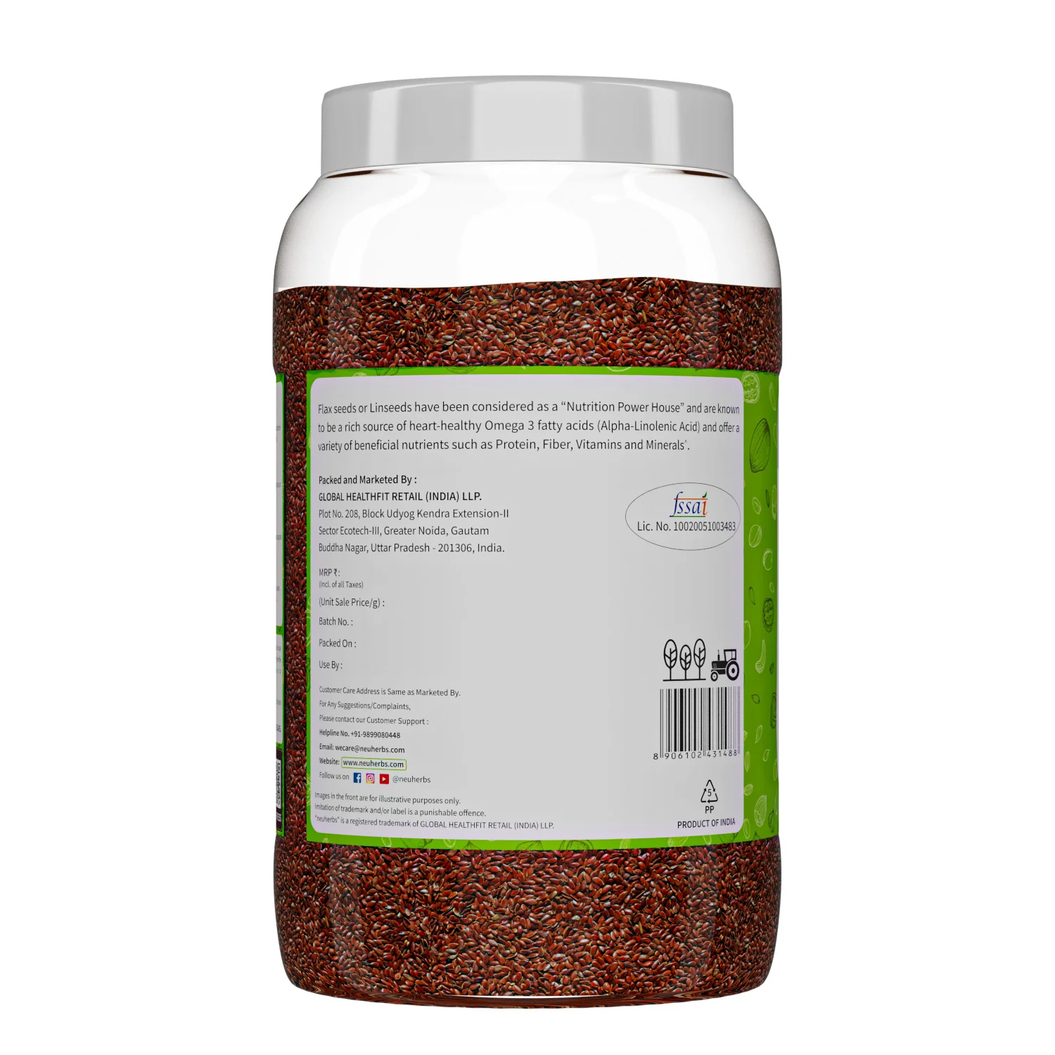 Raw Unroasted Flax Seeds naturally rich in Omega-3 fatty acids Helps in cholesterol levels, weight loss or management and strong Bones - Image 7