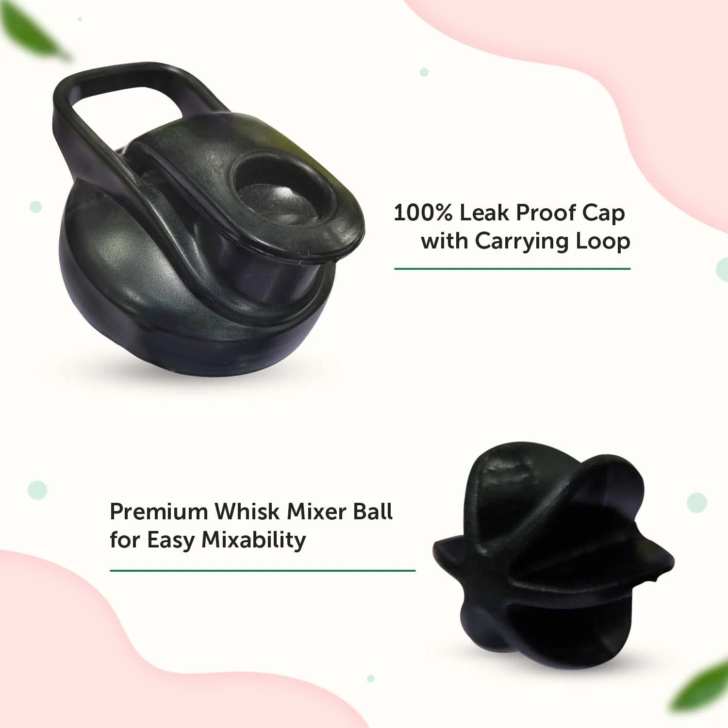 Gym Shaker Bottle For Protein Shakes With Whisk Ball - Image 4