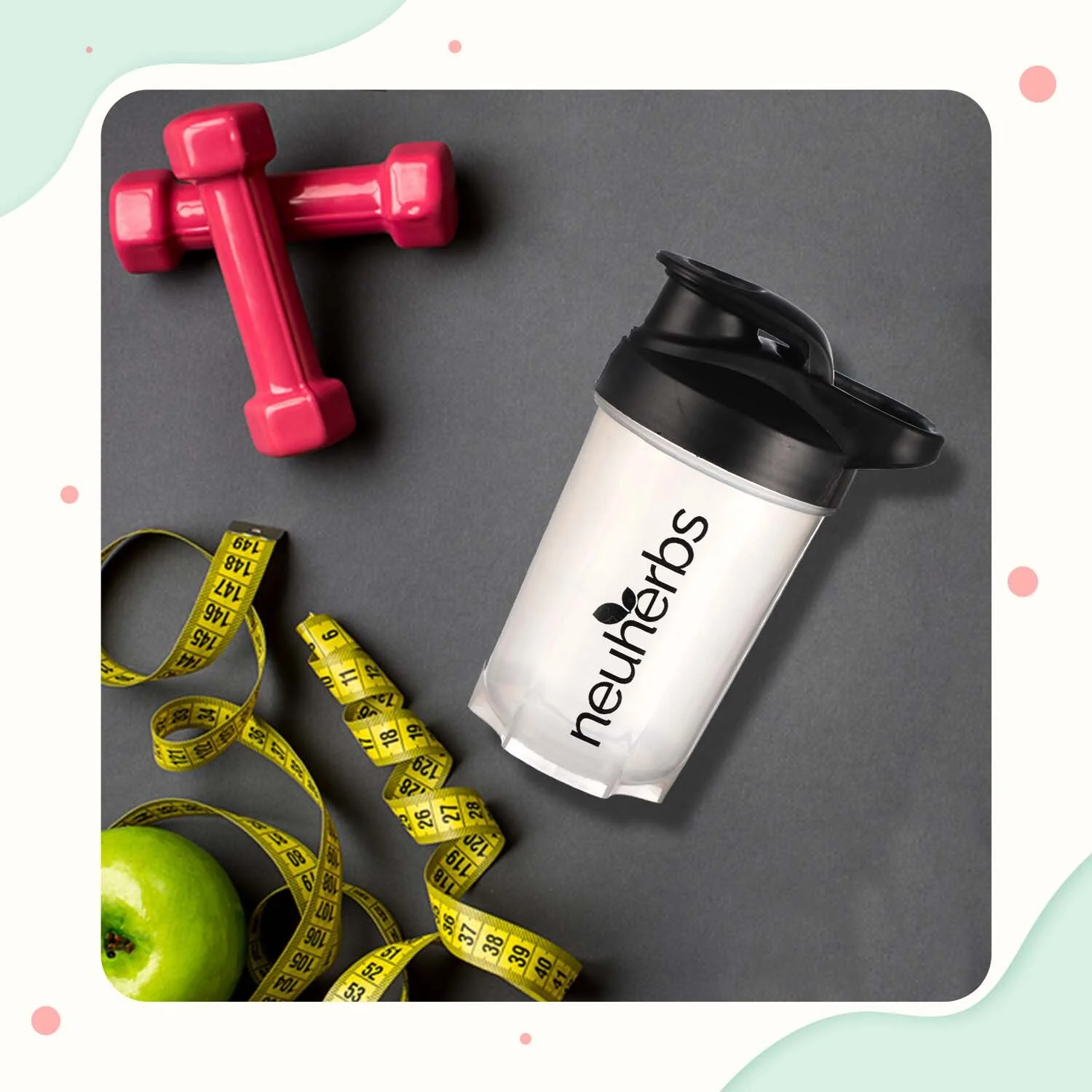 Gym Shaker Bottle For Protein Shakes With Whisk Ball - Image 6