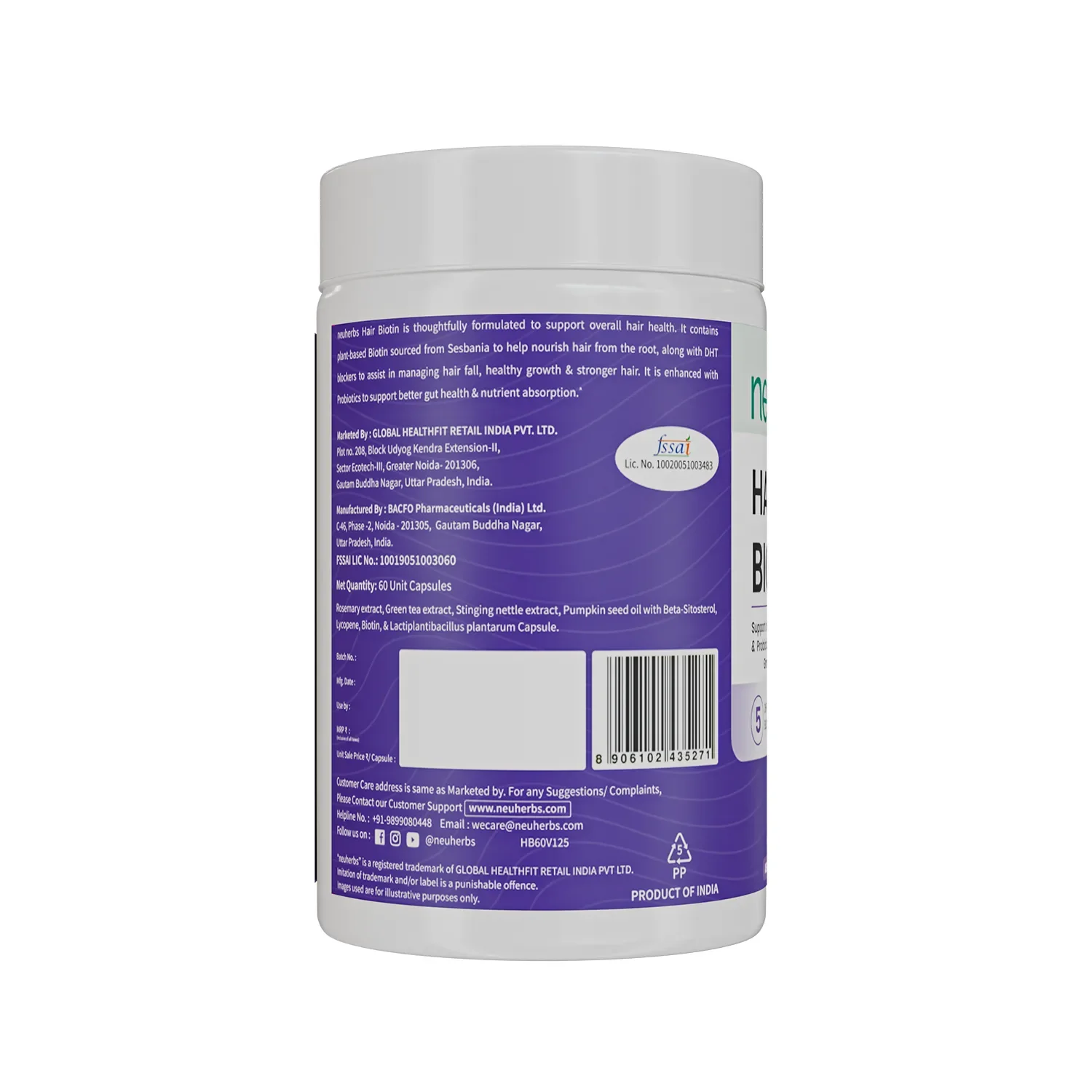 Neuherbs Hair Biotin Capsules - DHT Blocker Hair Supplement - Image 8