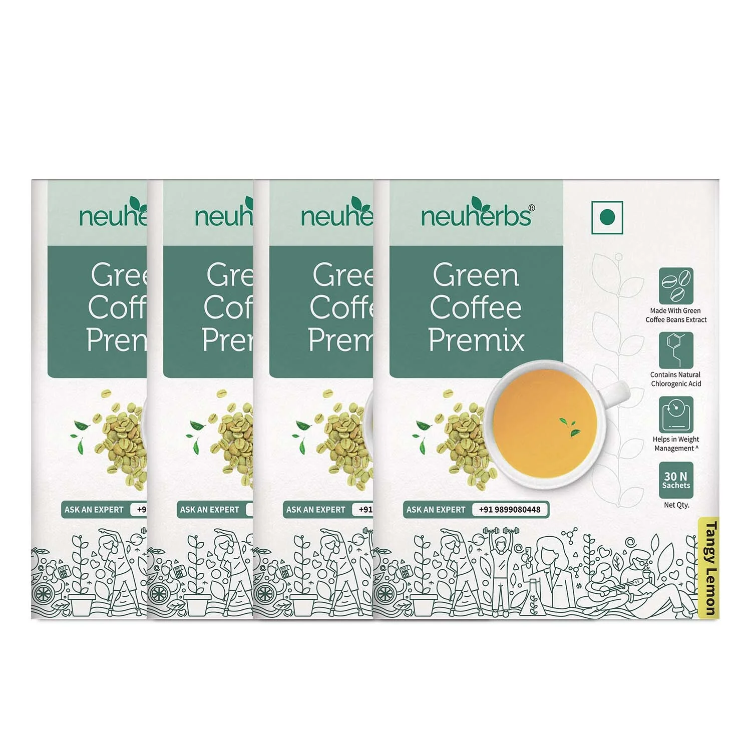 Instant Green Coffee Premix (Lemon Flavour) for Weight Loss & Detox - Image 10