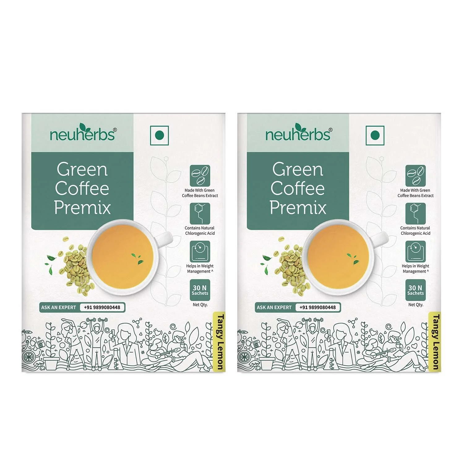 Instant Green Coffee Premix (Lemon Flavour) for Weight Loss & Detox - Image 11