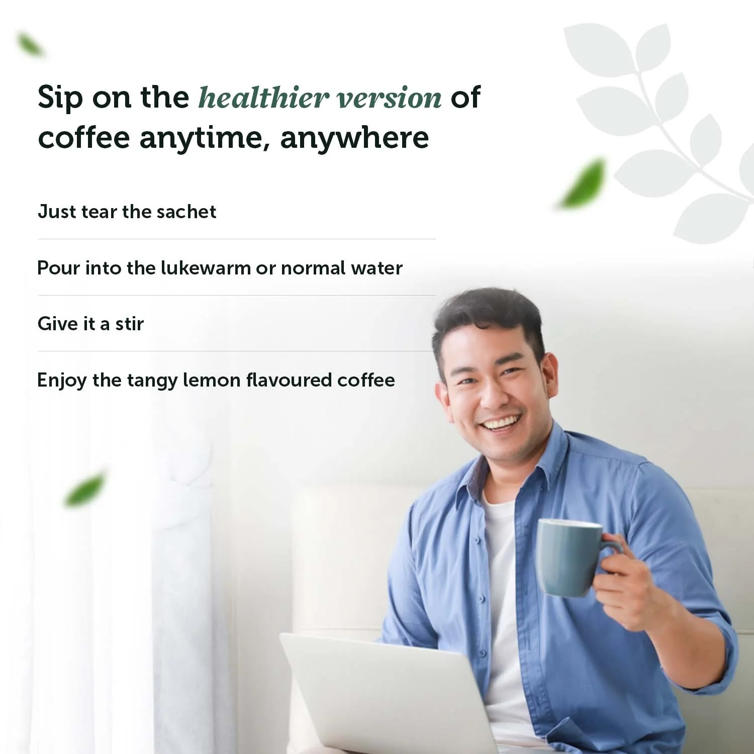 Instant Green Coffee Premix (Lemon Flavour) for Weight Loss & Detox - Image 6