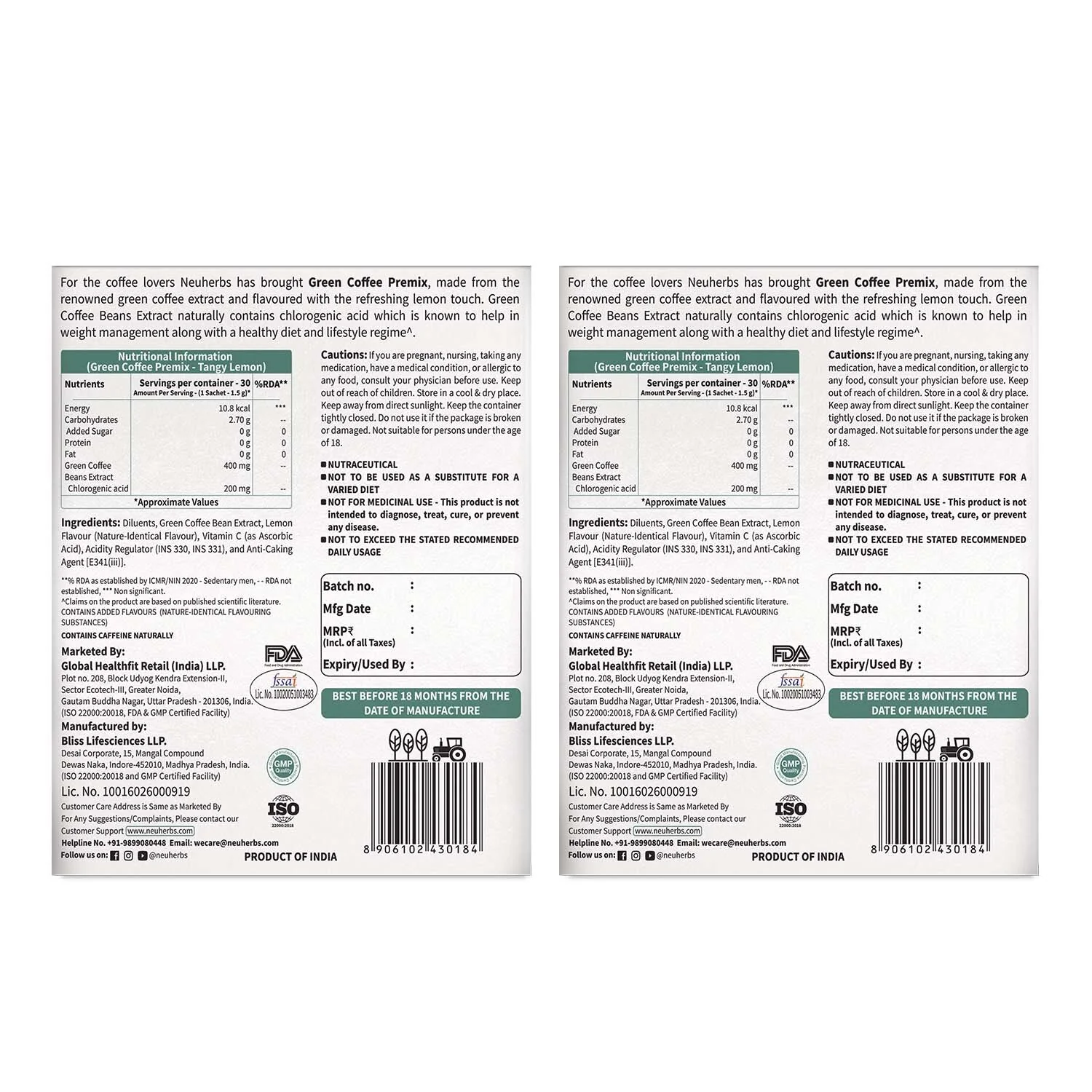 Instant Green Coffee Premix (Lemon Flavour) for Weight Loss & Detox - Image 8