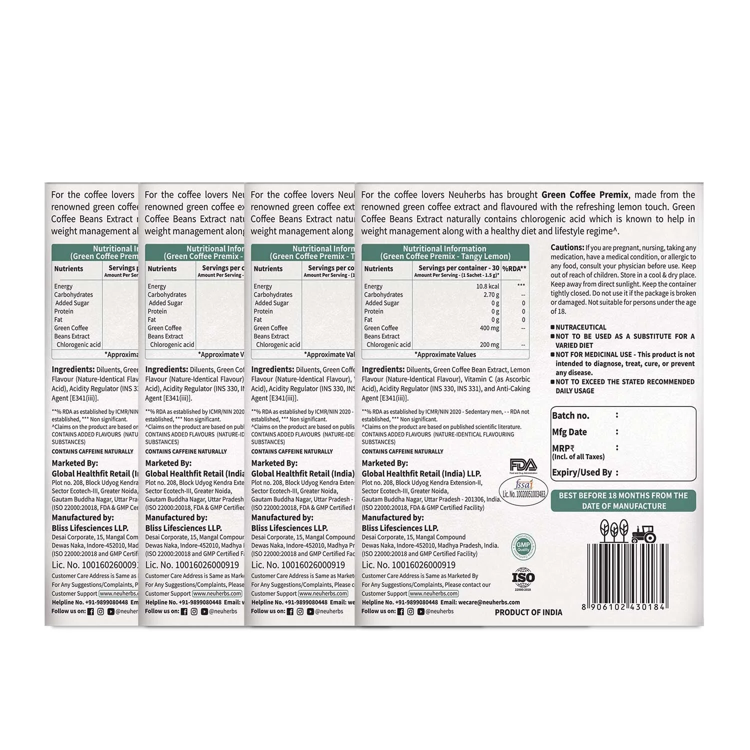 Instant Green Coffee Premix (Lemon Flavour) for Weight Loss & Detox - Image 9