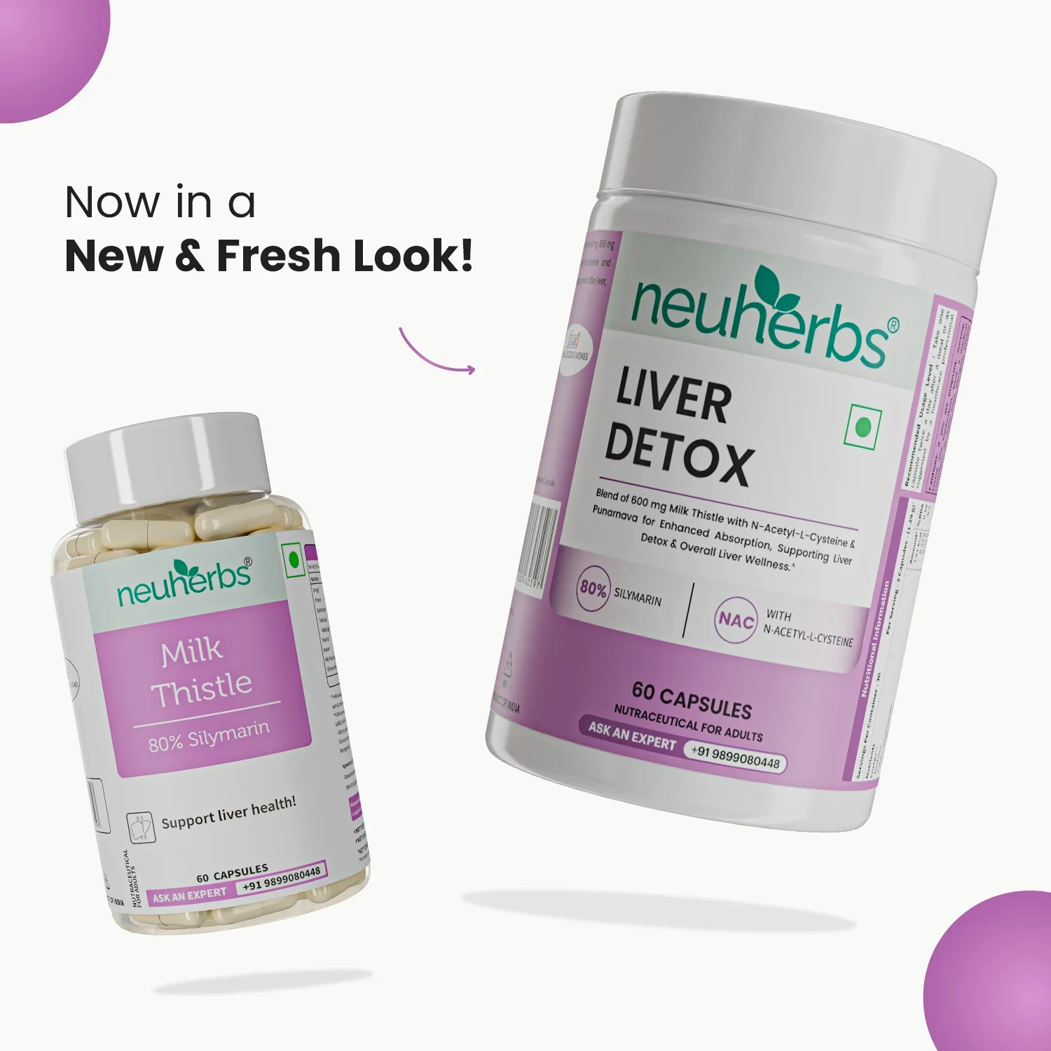 Neuherbs Liver Detox Capsules with High Strength Milk Thistle - Image 3