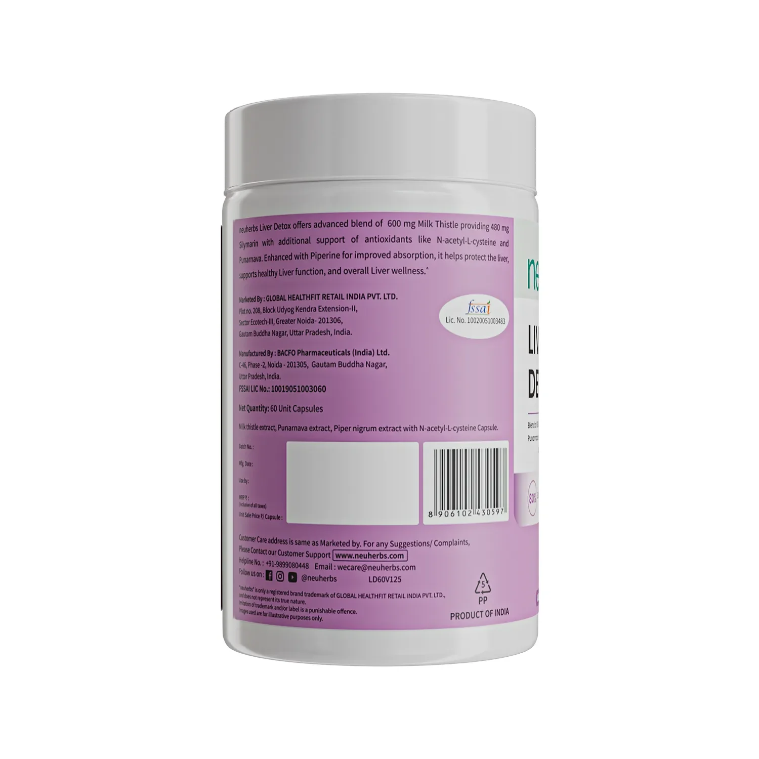 Neuherbs Liver Detox Capsules with High Strength Milk Thistle - Image 7