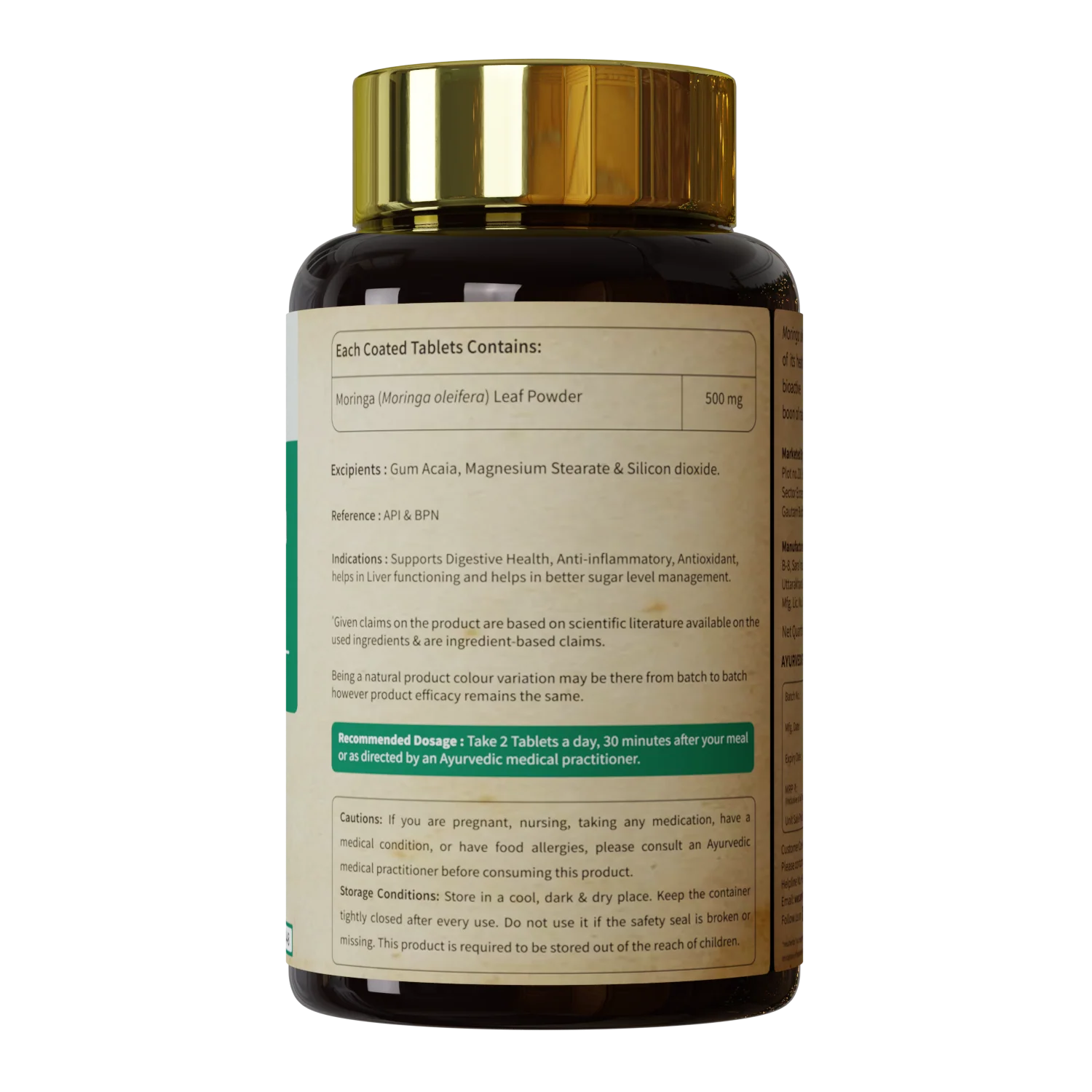 Organically Certified Moringa Tablet for High Energy, Detoxification and overall wellness for Men and Women - Image 8