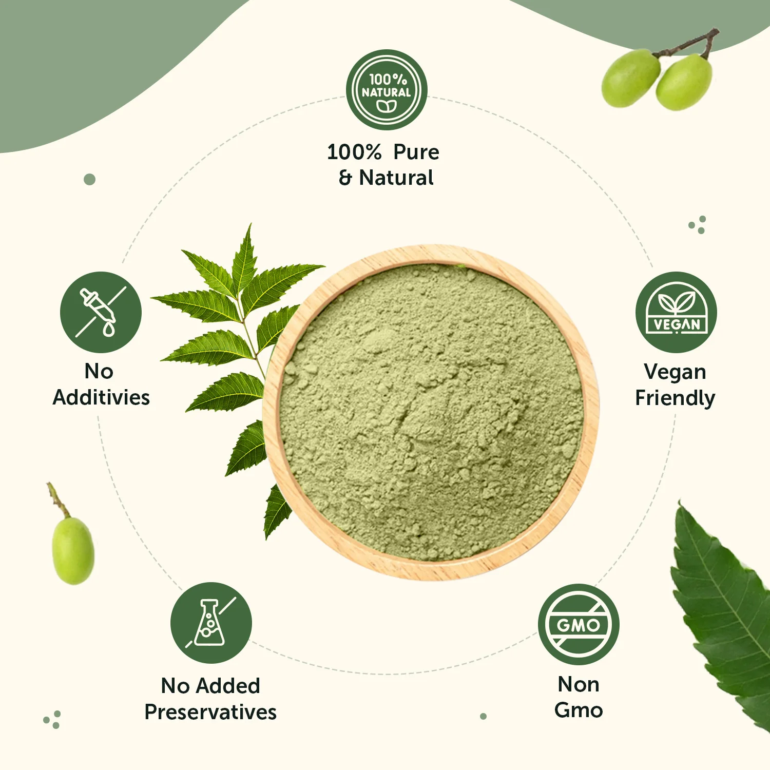 100% Natural Neem Leaves Powder - For Blemishes-Free Skin - Image 4