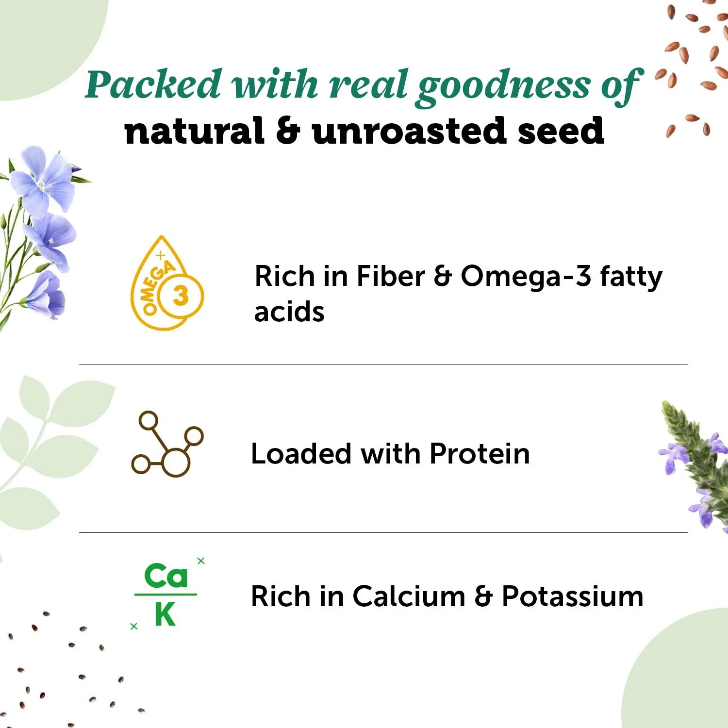 Organic Flax, Chia & Pumpkin Seeds Combo for Heart & Bone Health - Image 5