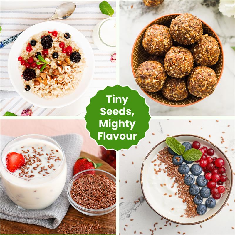 Raw Unroasted Flax Seeds naturally rich in Omega-3 fatty acids Helps in cholesterol levels, weight loss or management and strong Bones - Image 4