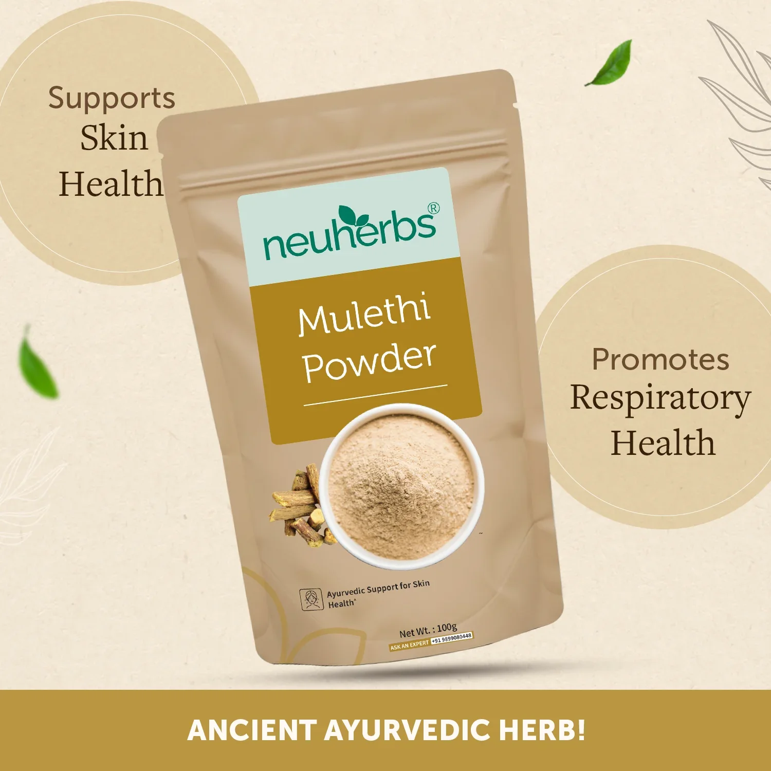 Mulethi Powder for Skin Tightening & Sore Throat - Image 4