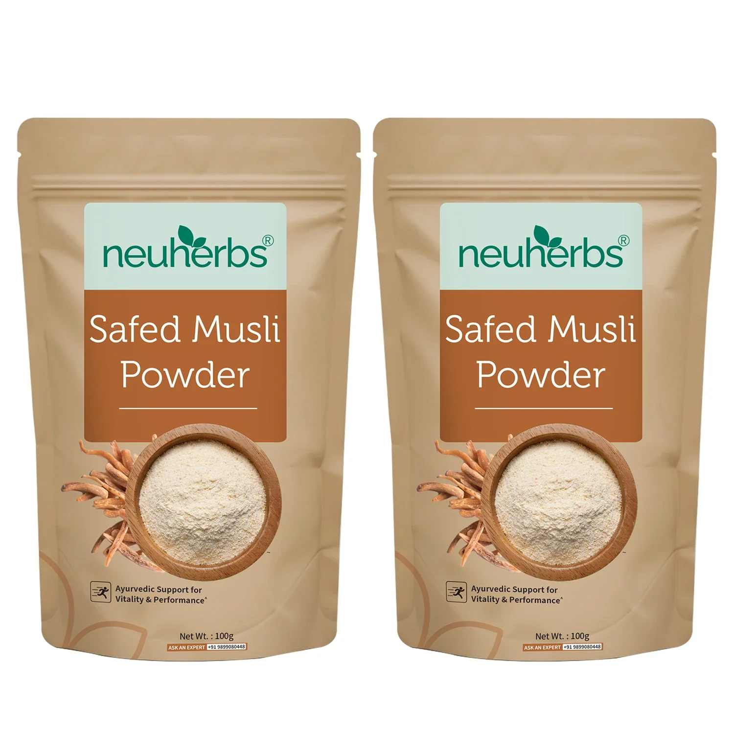 Organic Safed Musli Powder for men's support of vitality, reduced physical weakness and high performance. - Image 6