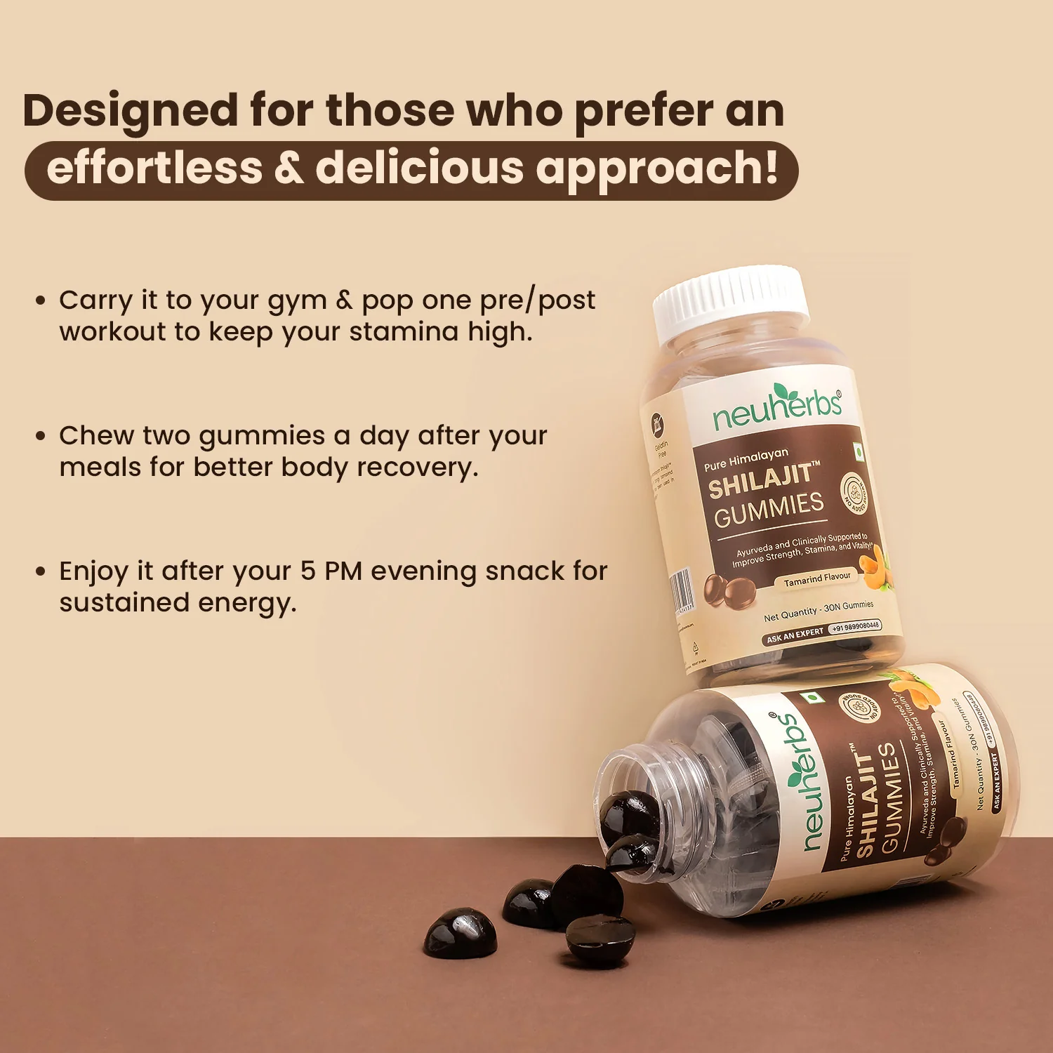 Pure Himalayan Shilajit Gummies 30 (Tamarind Flavour) for Stamina - Image 5