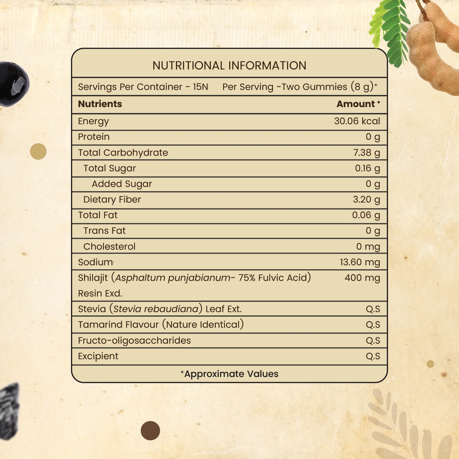 Pure Himalayan Shilajit Gummies 30 (Tamarind Flavour) for Stamina - Image 6