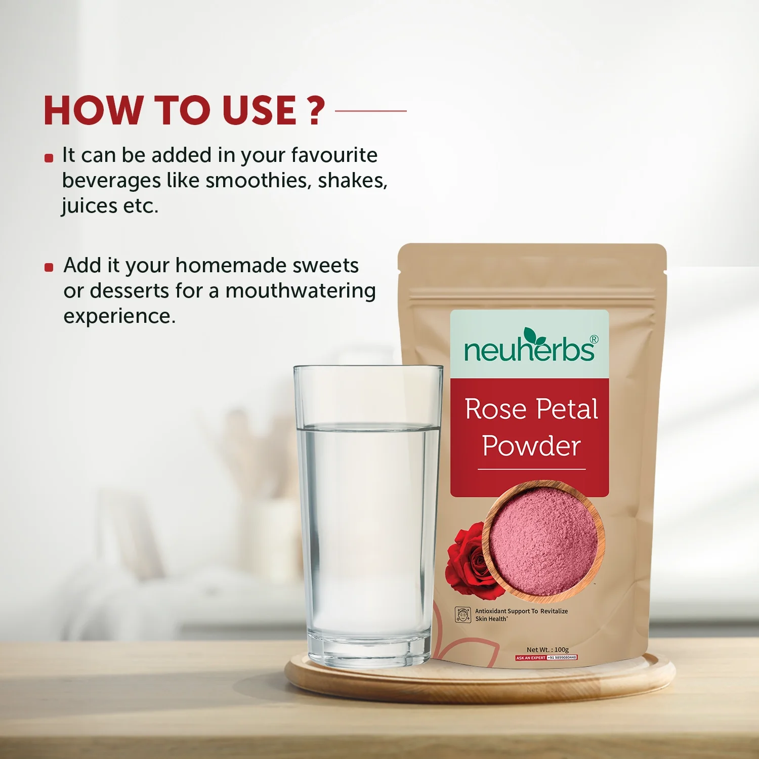 Pure Rose Petal Powder for Glowing & Hydrated Skin - Image 4