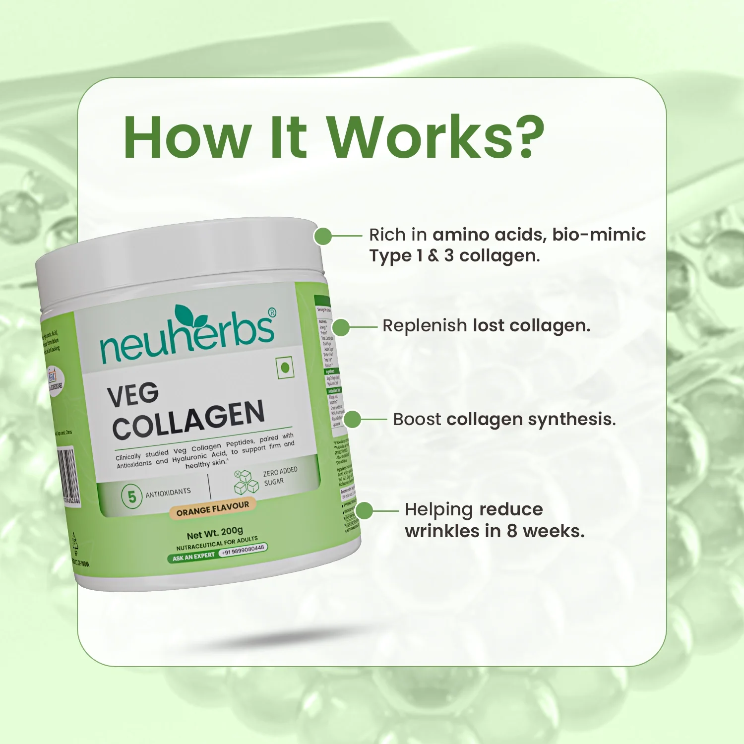 Neuherbs Veg Collagen Powder with Antioxidants - Image 5