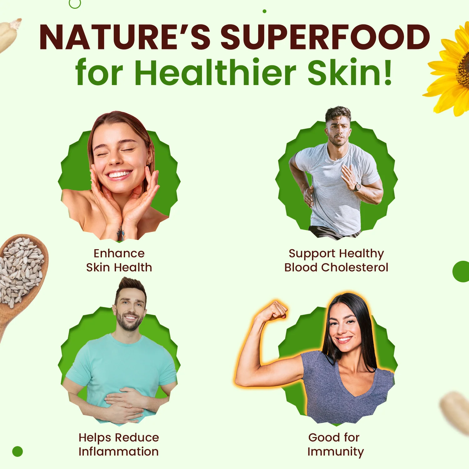 Organic Sunflower Seeds are rich in Vitamin E, unsaturated fatty acids, potassium & naturally sodium-free helps in heart & skin health - Image 3