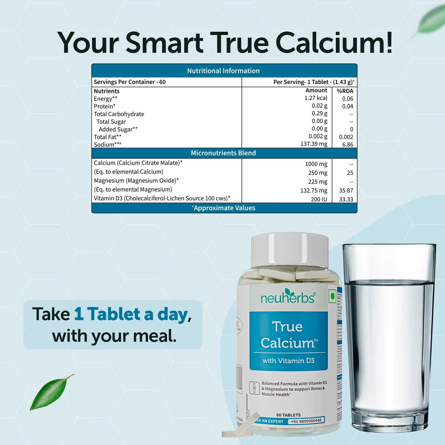 True Calcium Tablets with Plant Vitamin D3 for Stronger Bones - Image 6