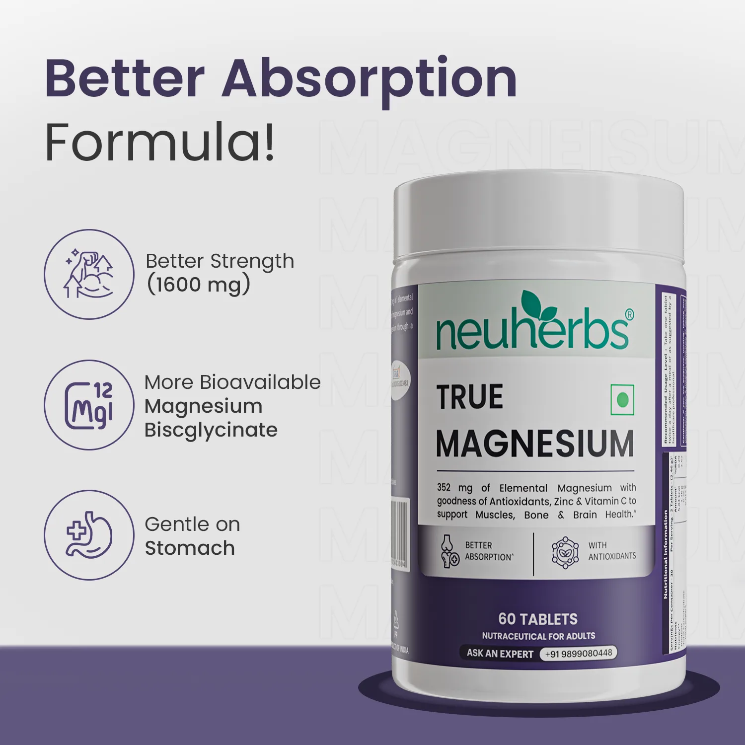 True Magnesium Tablets - Relax Muscles & Mind, Support Bones - Image 5