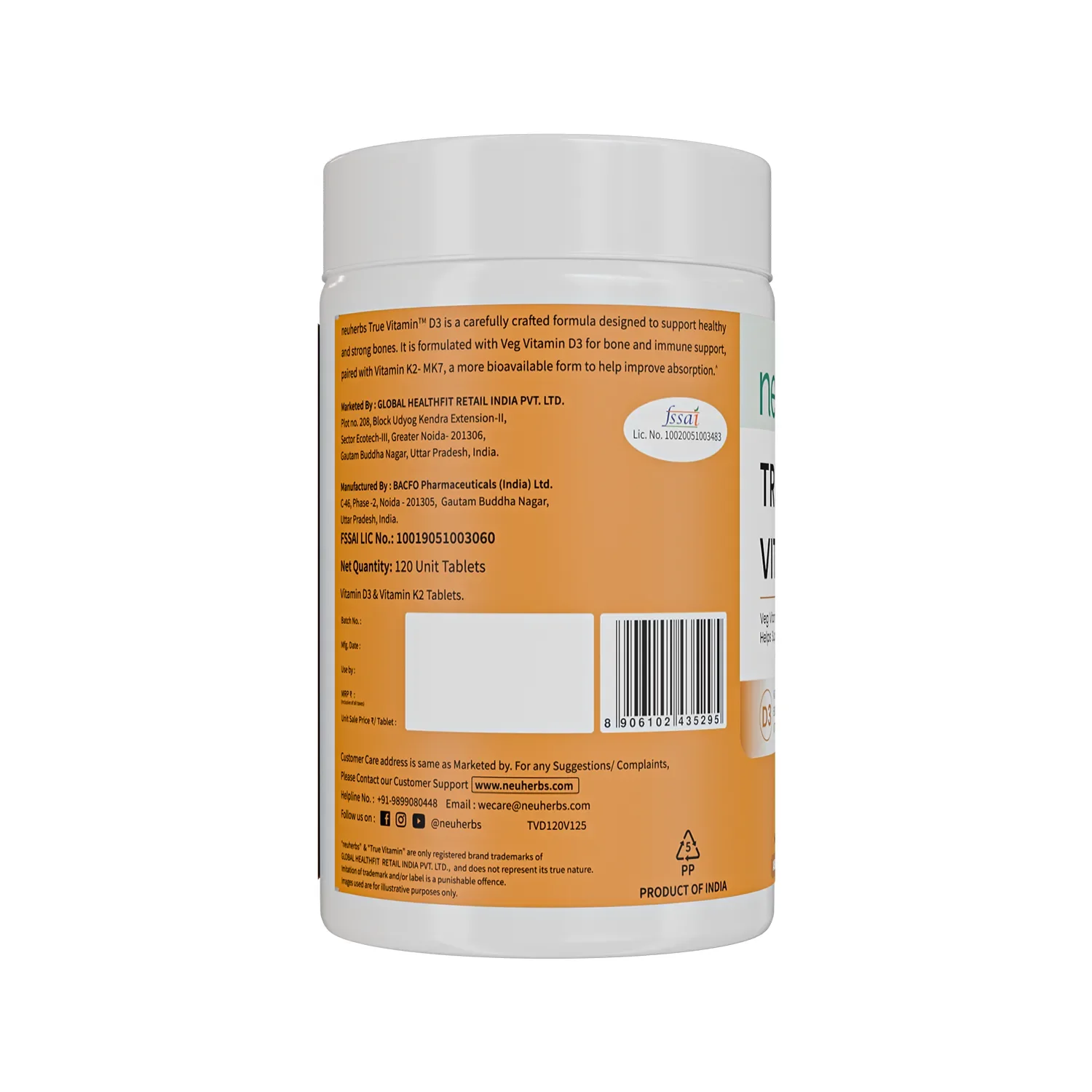 Neuherbs True Vitamin D3 Tablets - Image 8