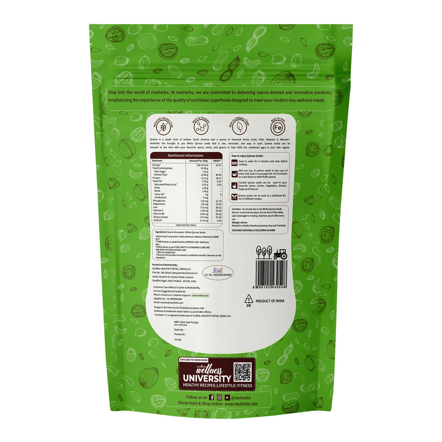 Unroasted White Quinoa Seeds for Weight Loss & Strong Bones - Image 7